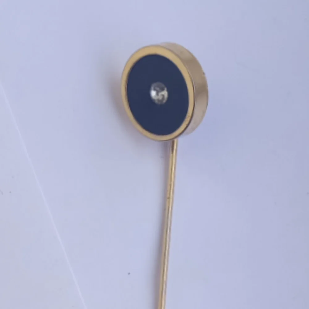 Blue Lapis Lazuli and Diamond Lapel Stickpin- Vintage- 1930s -Art Deco